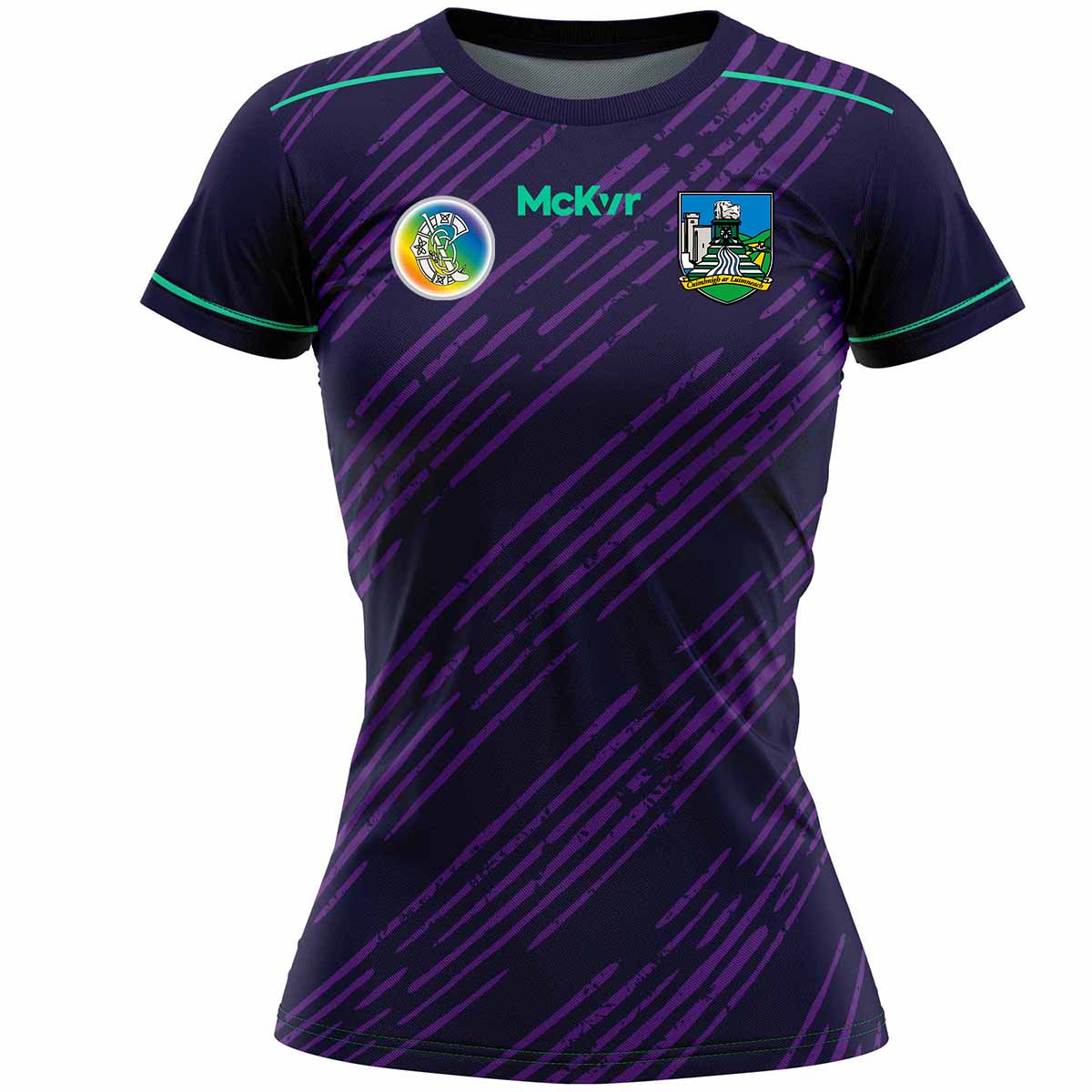 Mc Keever Limerick Camogie Official Training Jersey - Youth - Purple/Navy