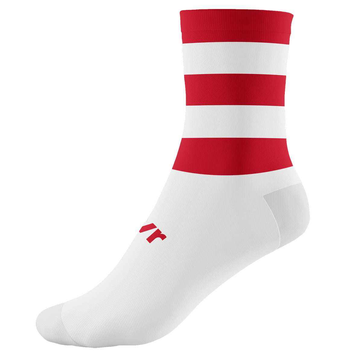 Mc Keever Pro Mid Hooped Socks - Adult - White/Red/White