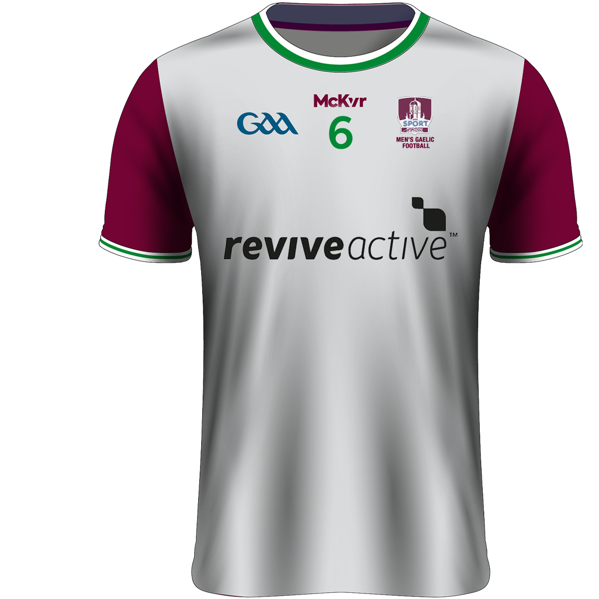 McKvr NUI Galway Numbered Home Jersey - Youth - Grey