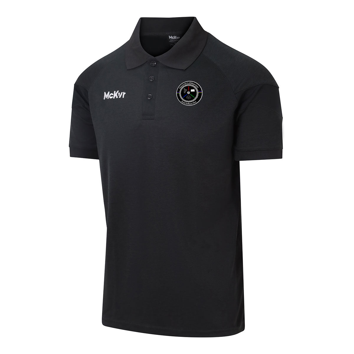 Mc Keever Naomh Labhaoise CLG Core 22 Polo Top - Adult - Black