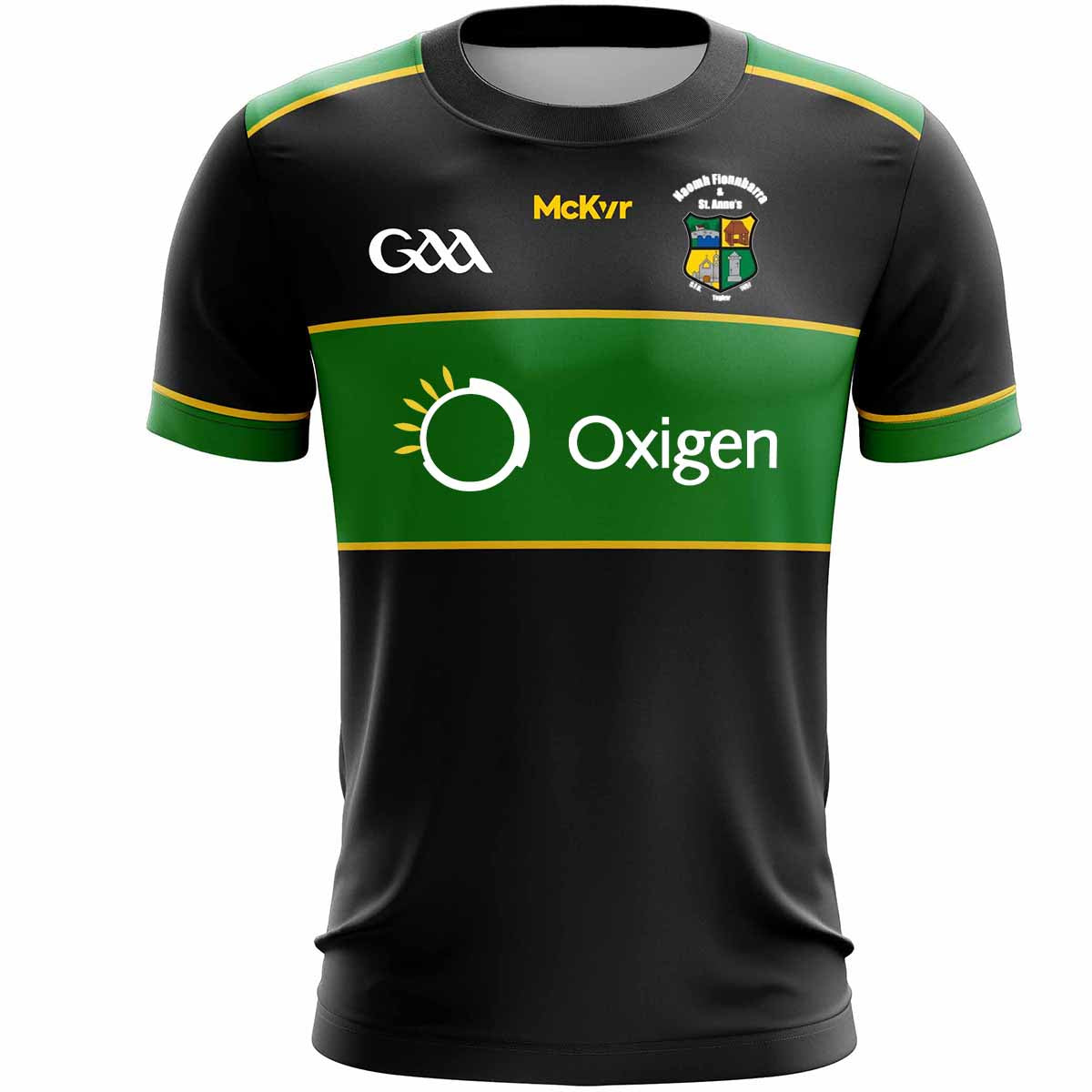McKvr Naomh Fionnbarra & St Anne's GFG Away Jersey - Adult - Black/Green Player Fit