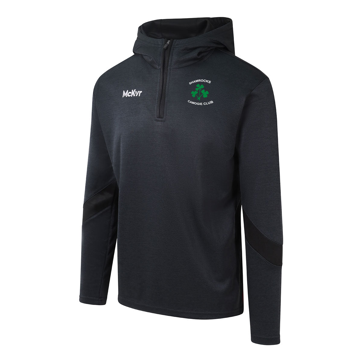 Mc Keever Shamrocks Camogie - Galway Core 22 1/4 Zip Hoodie - Youth - Black