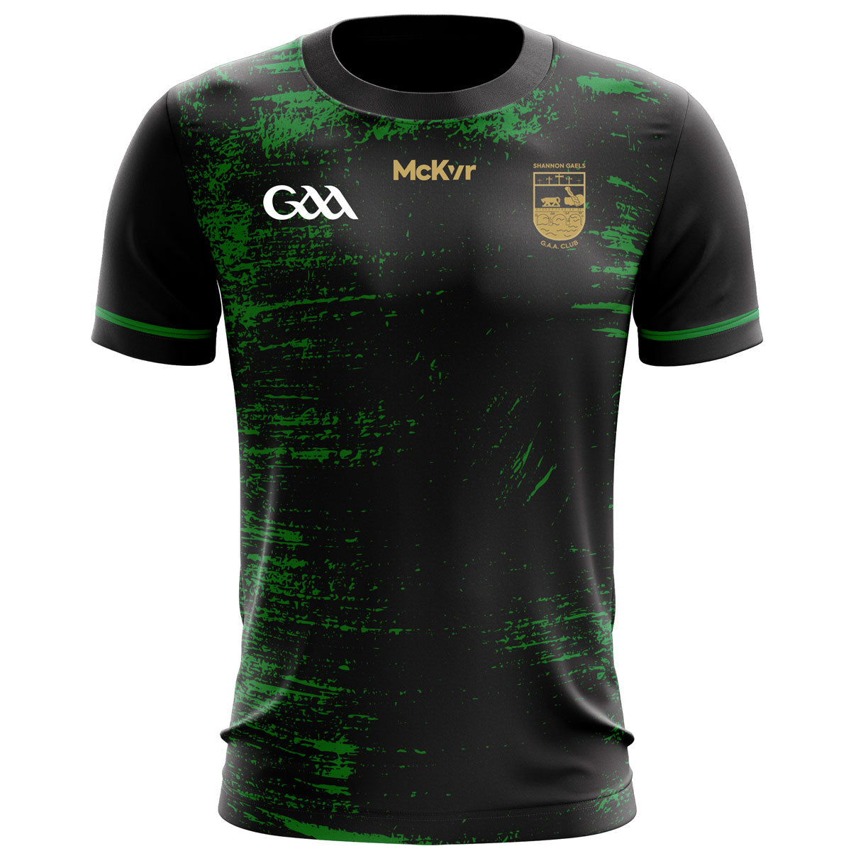 McKvr Shannon Gaels GAA Training Camo Jersey - Adult - Black Player Fit