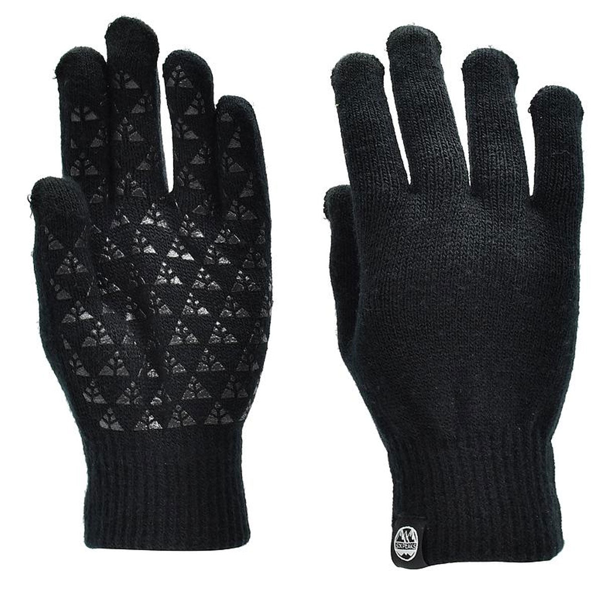 Six Peaks Winter Knitted Gloves - Adult - Black