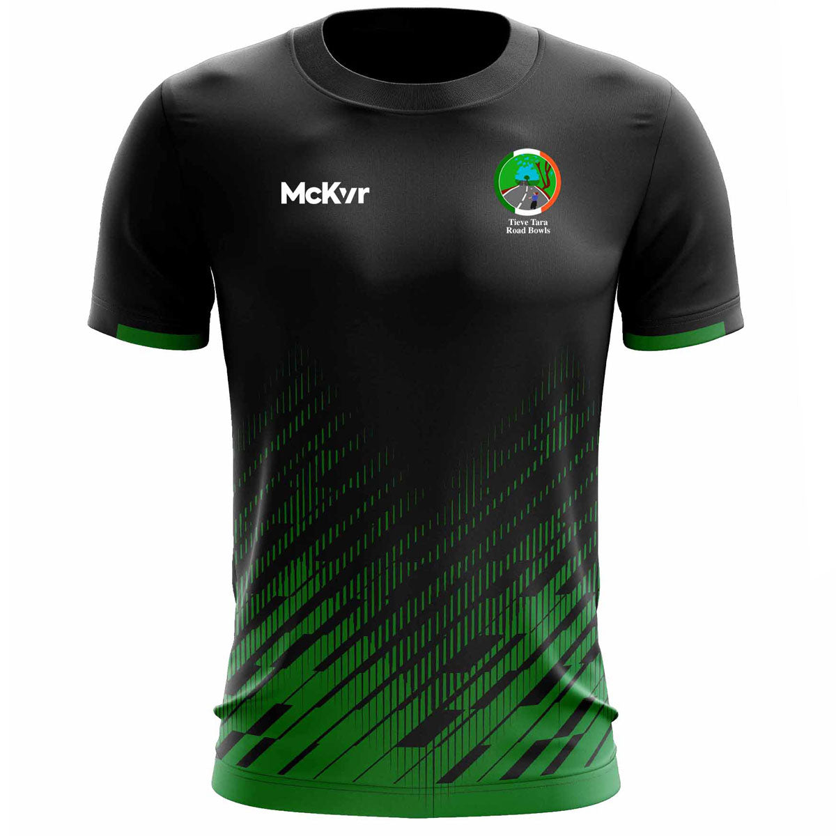 McKvr Tieve Tara Road Bowls Jersey - Adult - Black/Green