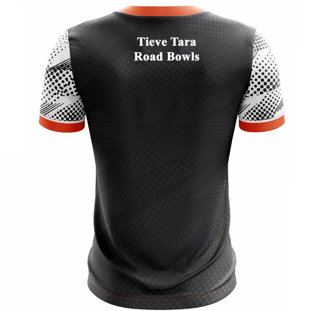 McKvr Tieve Tara Road Bowls Jersey - Adult - Black/Orange Player Fit