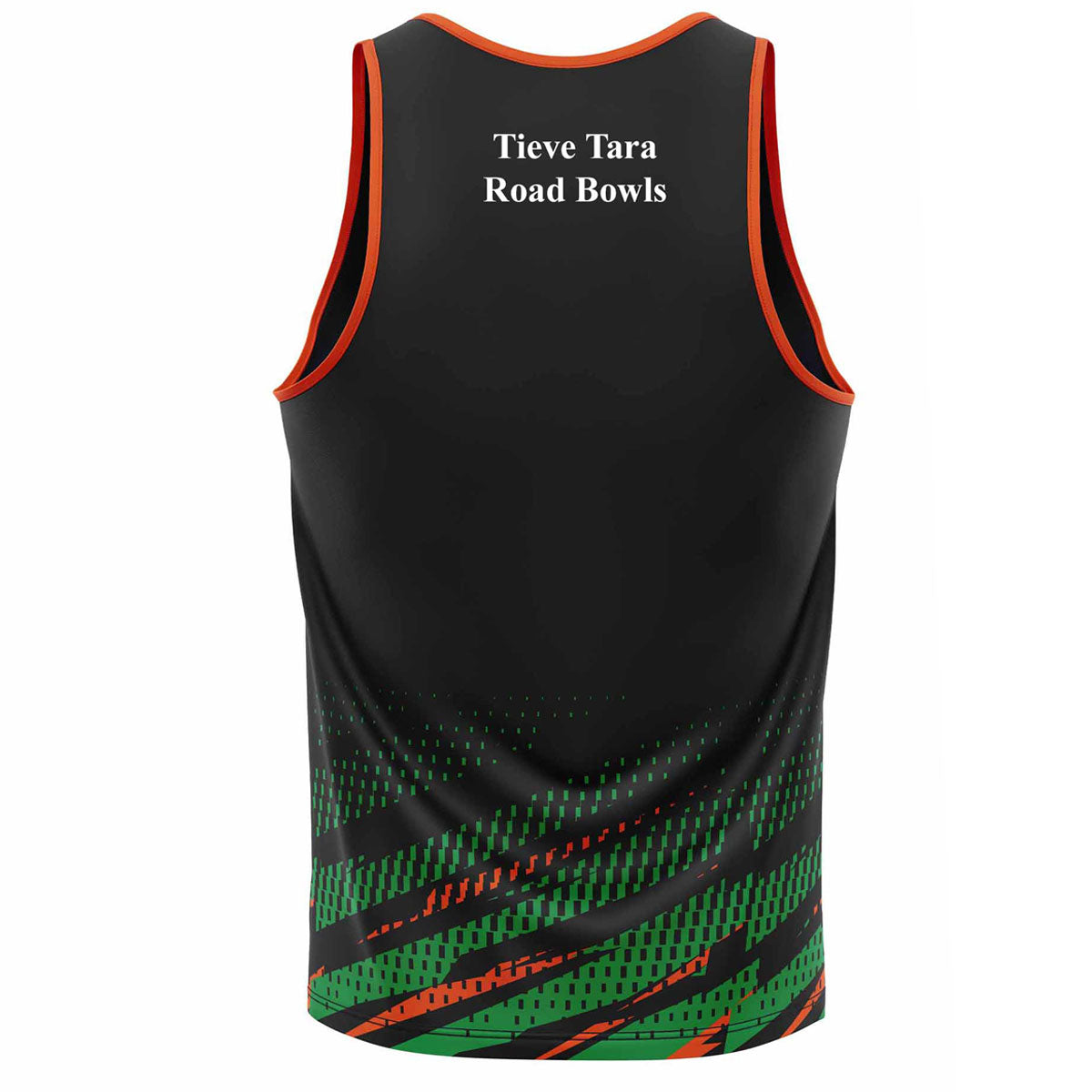 McKvr Tieve Tara Road Bowls Vest - Adult - Black/Green/Orange