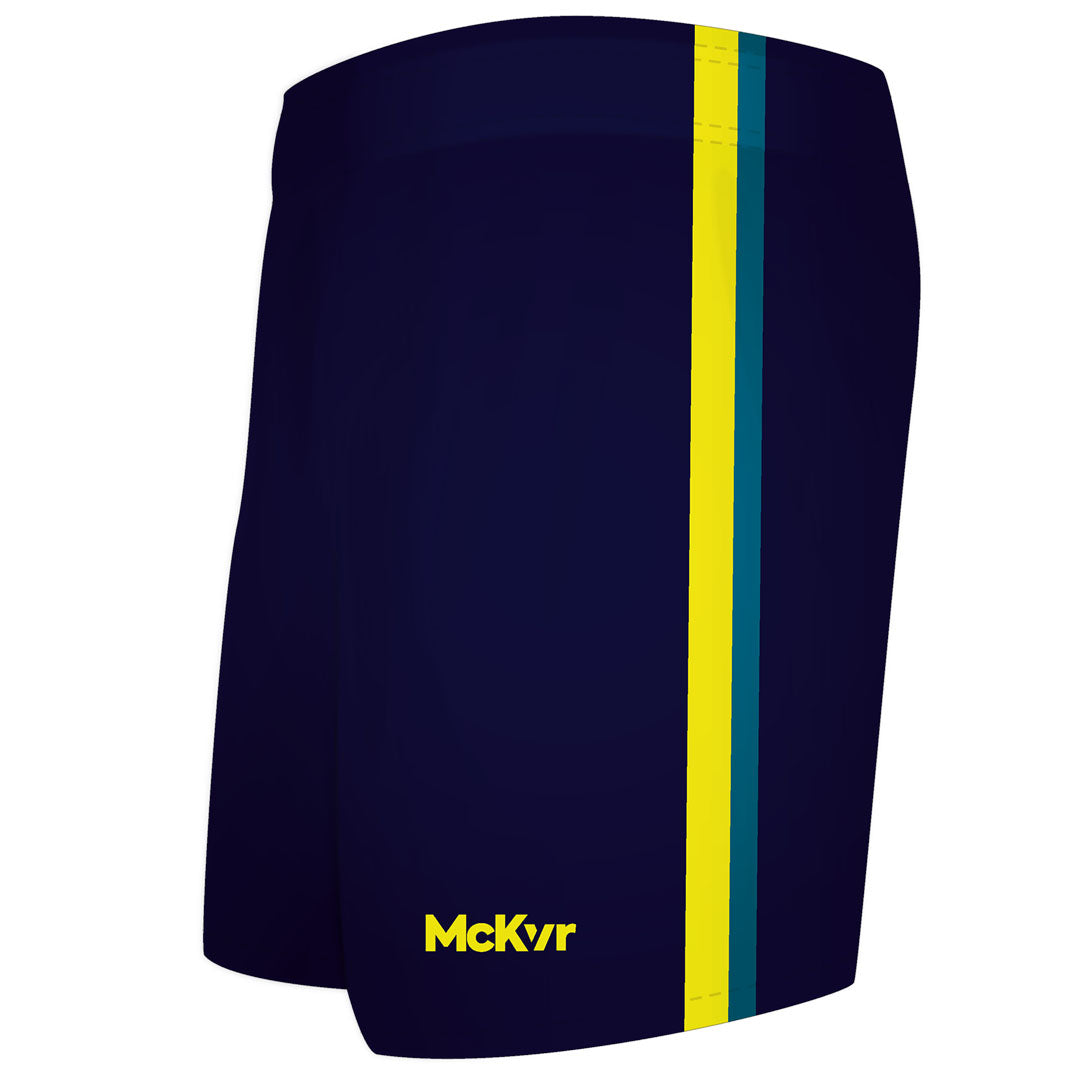 Mc Keever Tipperary Ladies LGFA Official Away Shorts - Youth - Navy/Yellow/Teal
