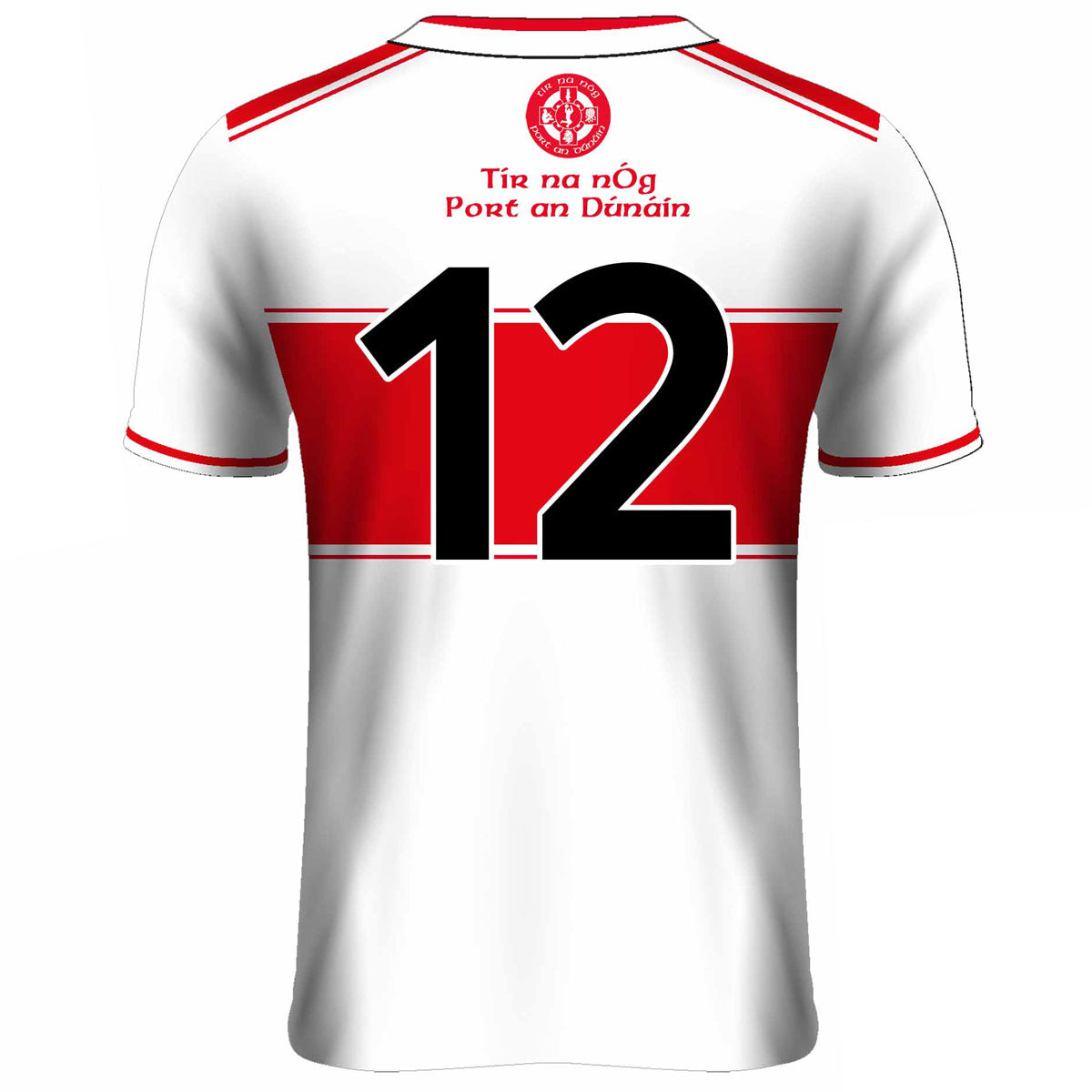 Mc Keever Tir na nOg GAA Numbered Home Jersey - Youth - White