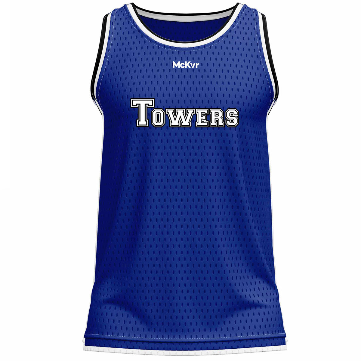 McKvr Tyrone Towers Basketball Team Vest - Adult - Royal