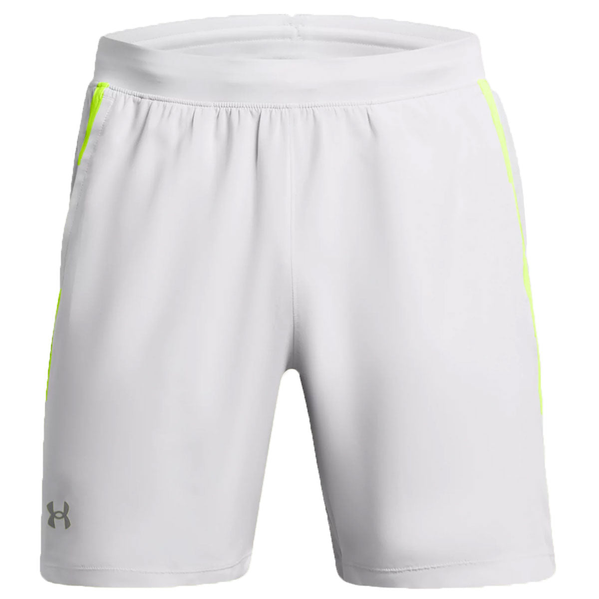 Under Armour Launch 7 inch Running Shorts - Mens - Halo Grey/High Vis Yellow/Reflective