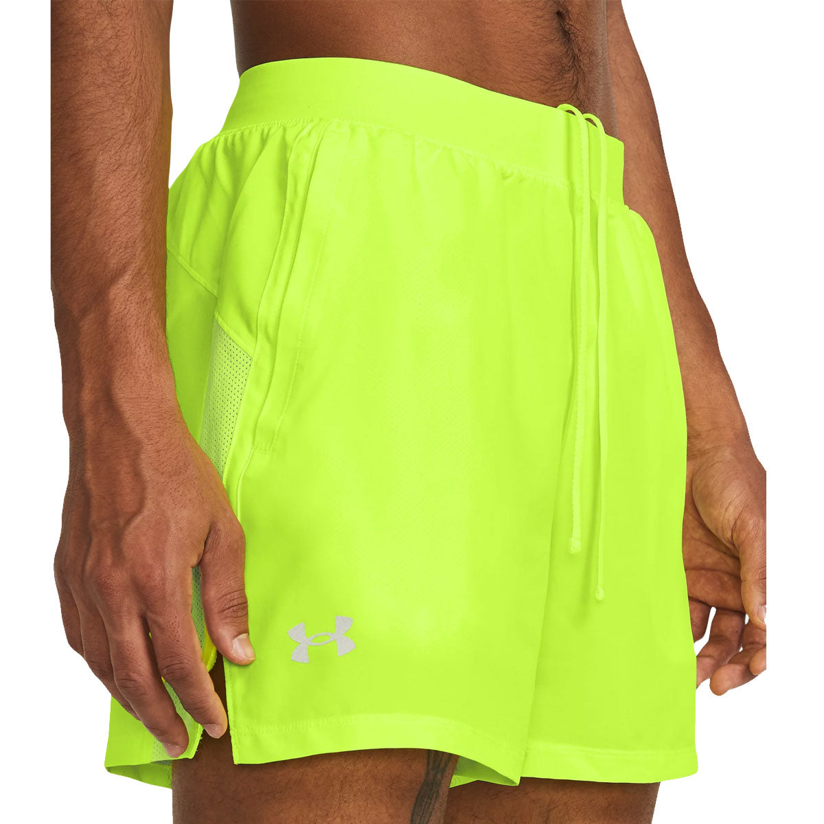 Under Armour Launch 5 inch Running Shorts - Mens - High Vis Yellow/Reflective