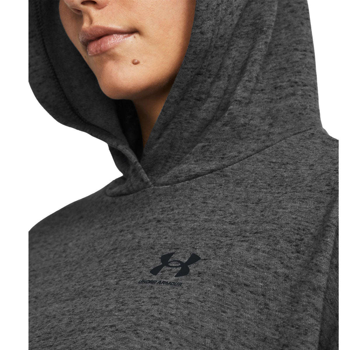 Under Armour Rival Terry Over Sized Hoodie - Womens - Castlerock Full Heather/Black