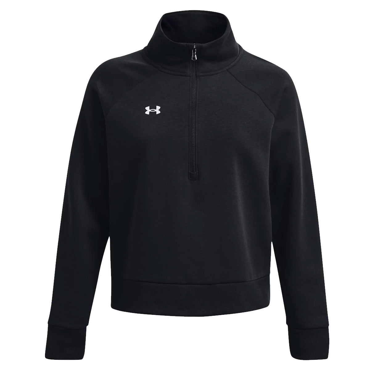 Under Armour Rival Fleece Half Zip Top - Womens - Black/White