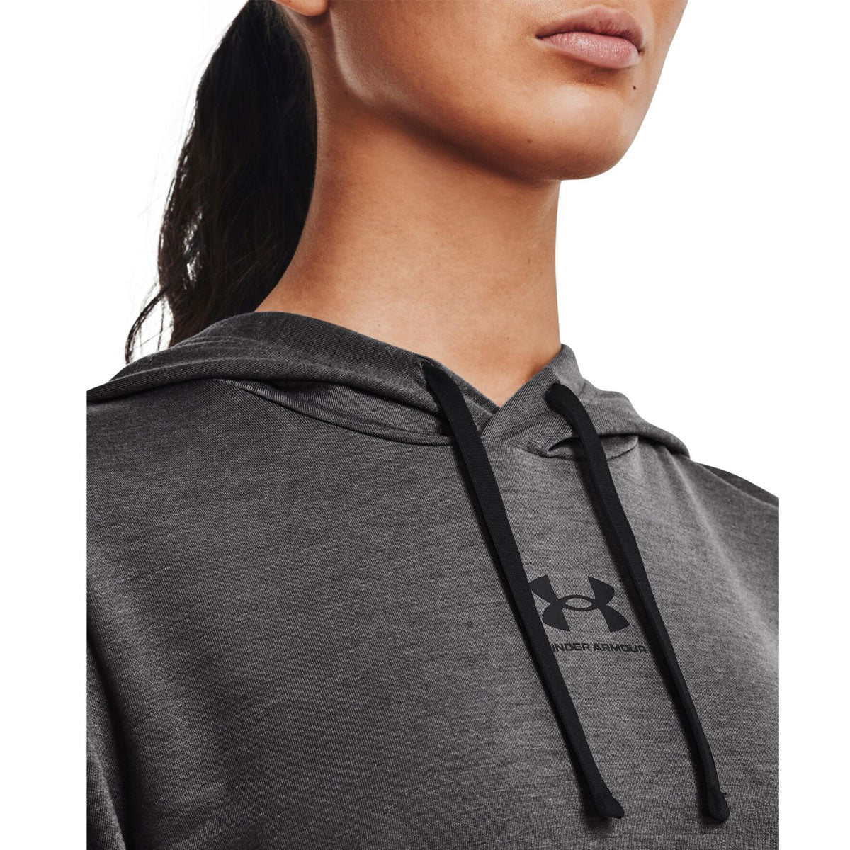Under Armour Rival Terry Hoodie - Womens - Jet Grey/Black