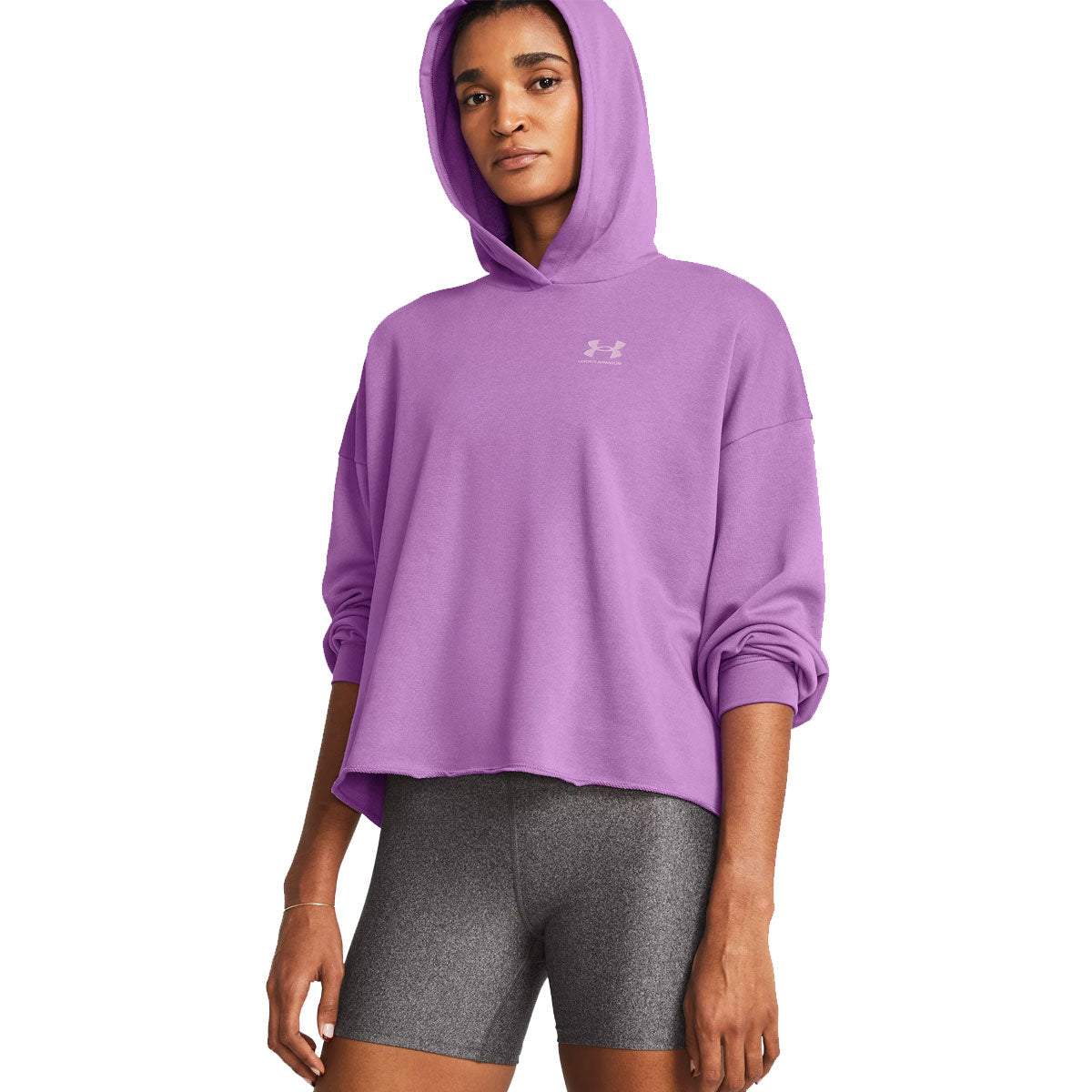 Under Armour Rival Terry Over Sized Hoodie - Womens - Provence Purple