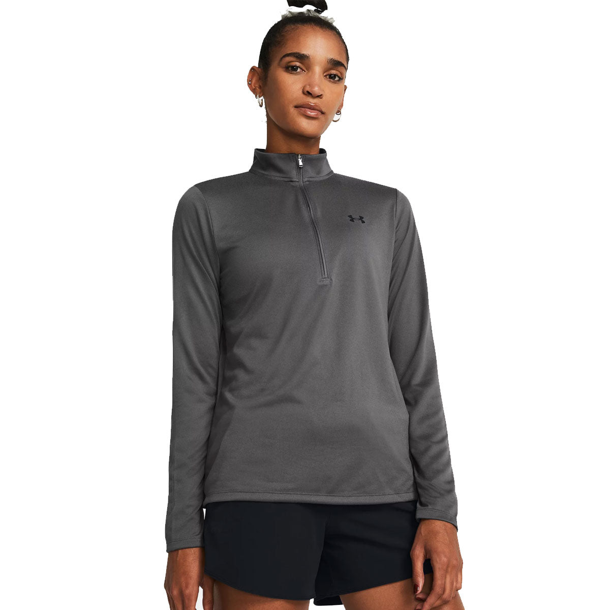 アンダー アーマー Under Armour Tech 1u002F2 ジップ Solid レディース シャツ トップス Castlerock/Bla Under Armour Tech 1/2 Zip Solid Top - Womens - Castlerock