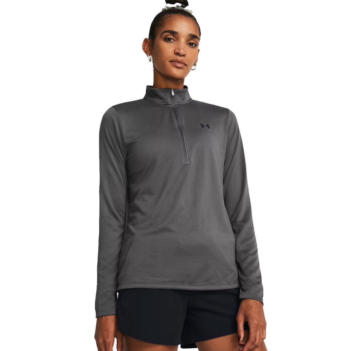 Under Armour Tech 1/2 Zip Solid Top - Womens - Castlerock/Black