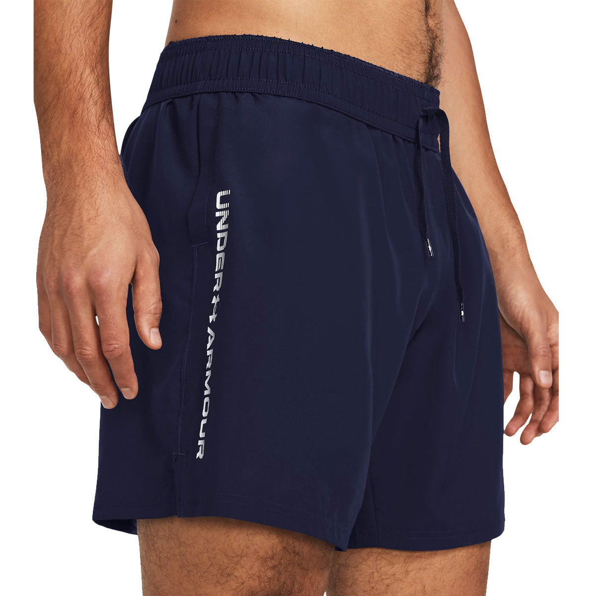 Under Armour Woven Woodmark Shorts - Mens - Midnight Navy/White