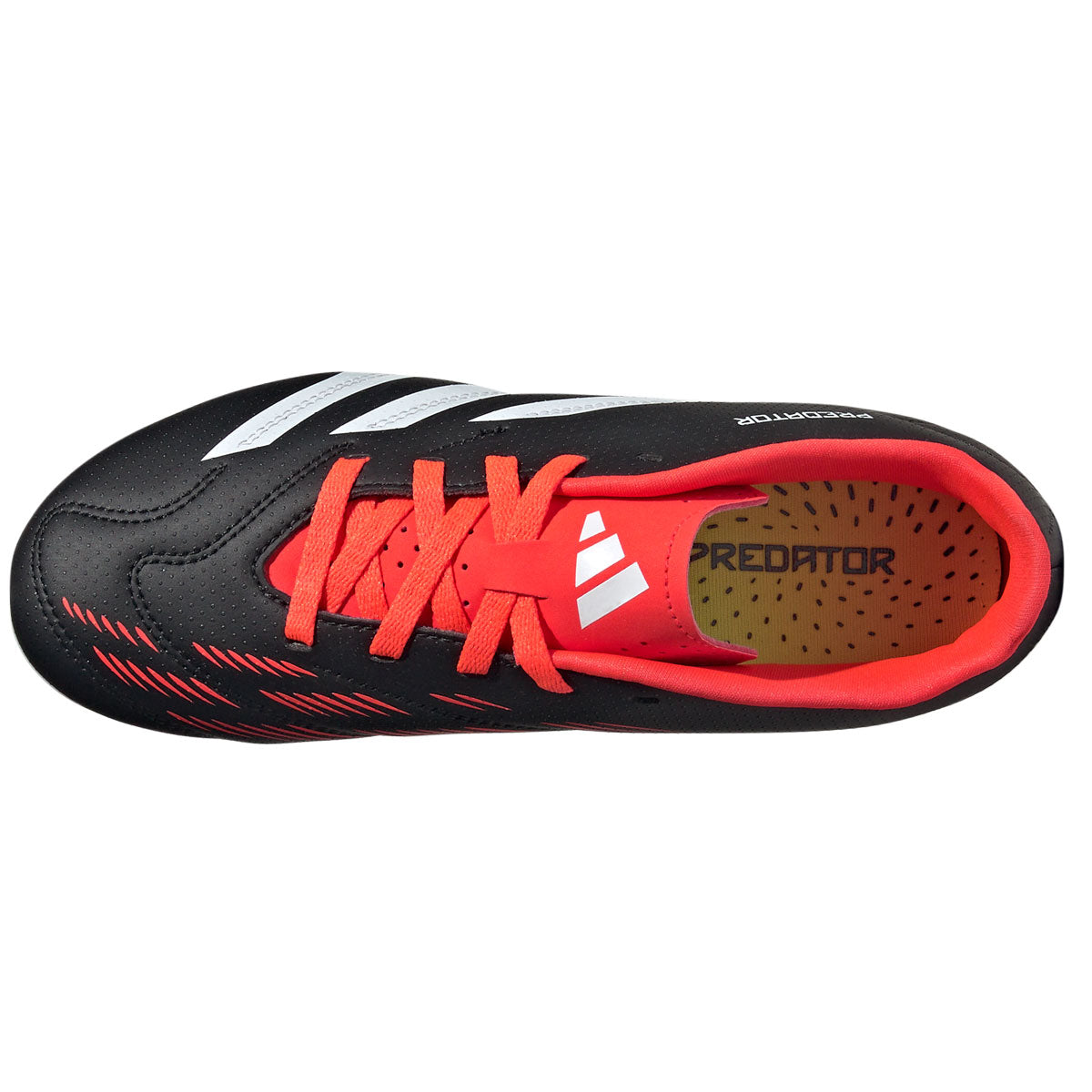 adidas Predator Club FG Football Boots - Youth - Black/White/Solar Red