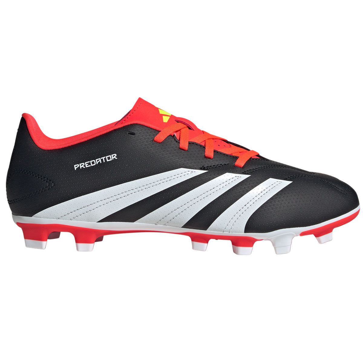 adidas Predator Club FxG Football Boots - Adult - Black/White/Solar Red