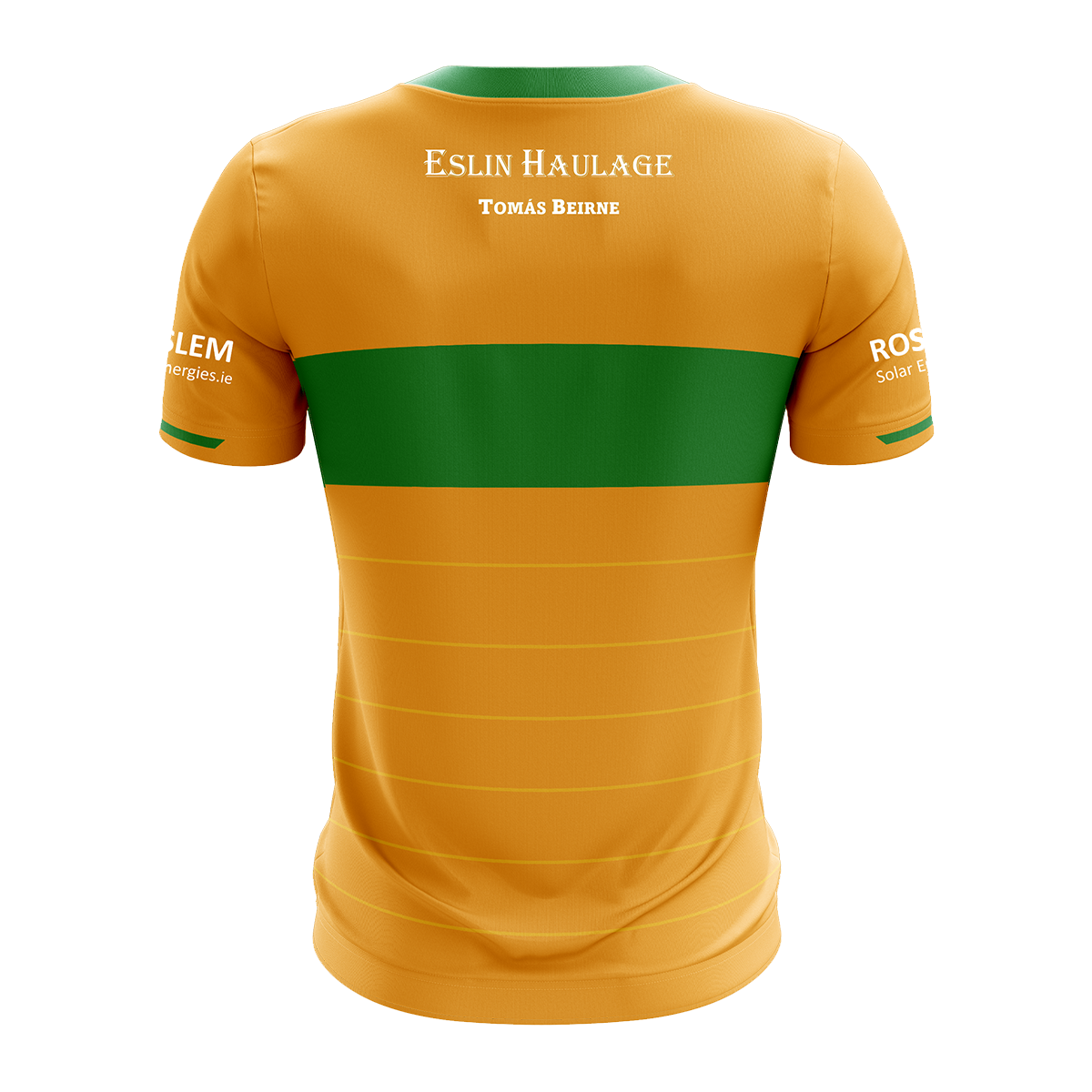Mc Keever Leitrim Hurling Official Away Jersey - Adult - Gold/Green - Player Fit