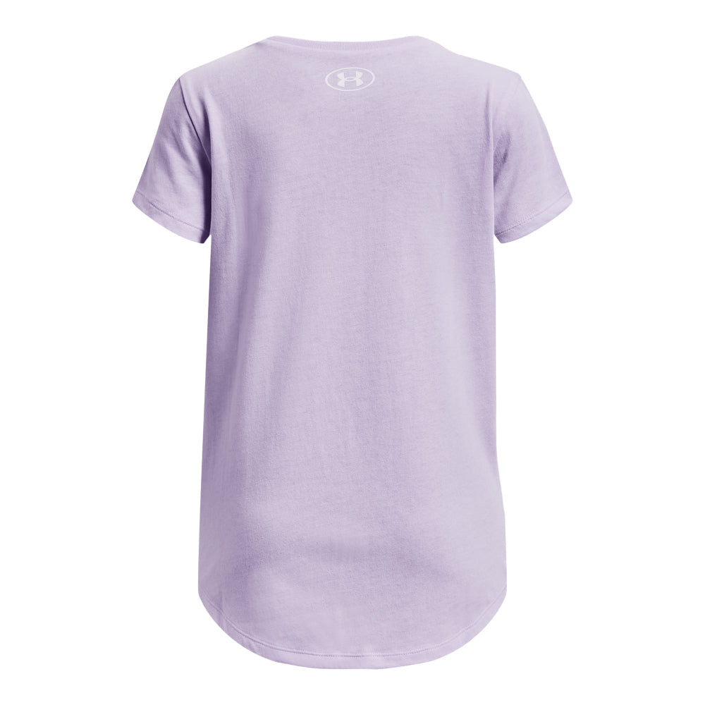 Under Armour Sportstyle Graphic Short Sleeve Tee - Girls - Nebula Purple/White