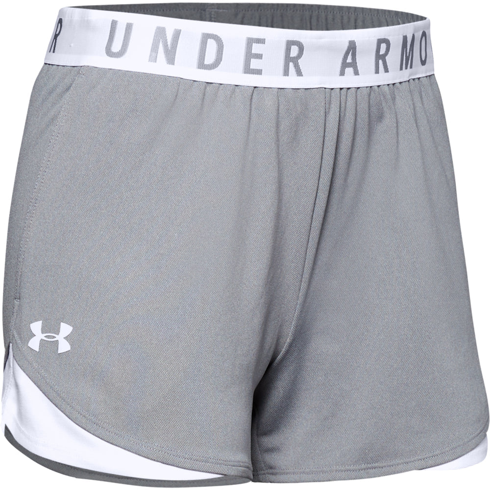 Under Armour Play Up 3.0 Shorts - Womens - True Grey Heather/White