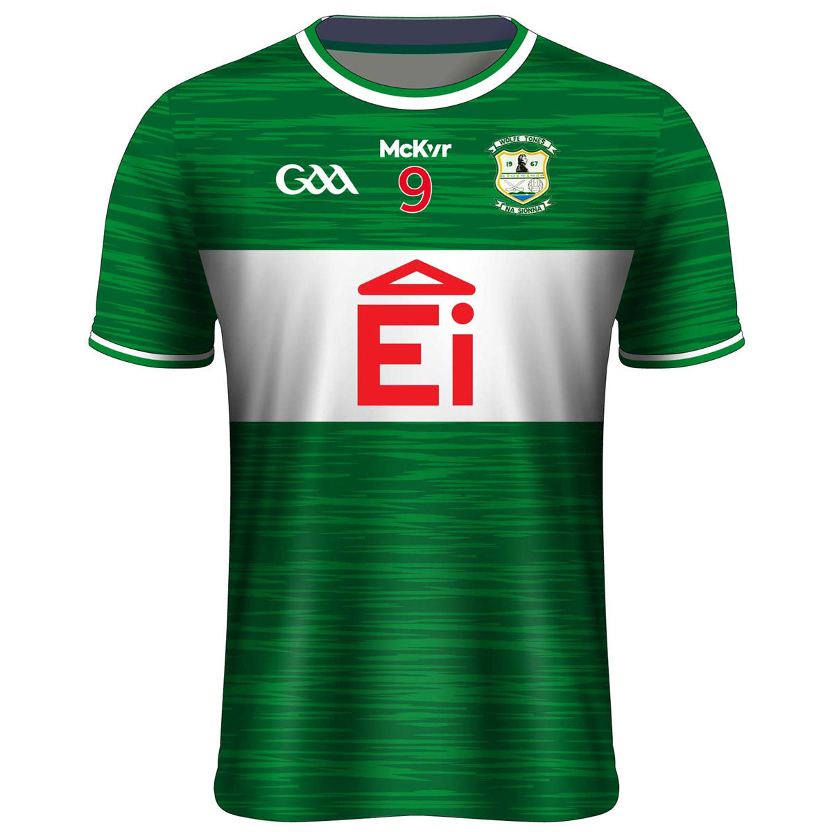 Mc Keever Wolfe Tones Na Sionna - Clare Numbered Home Jersey - Youth - Green